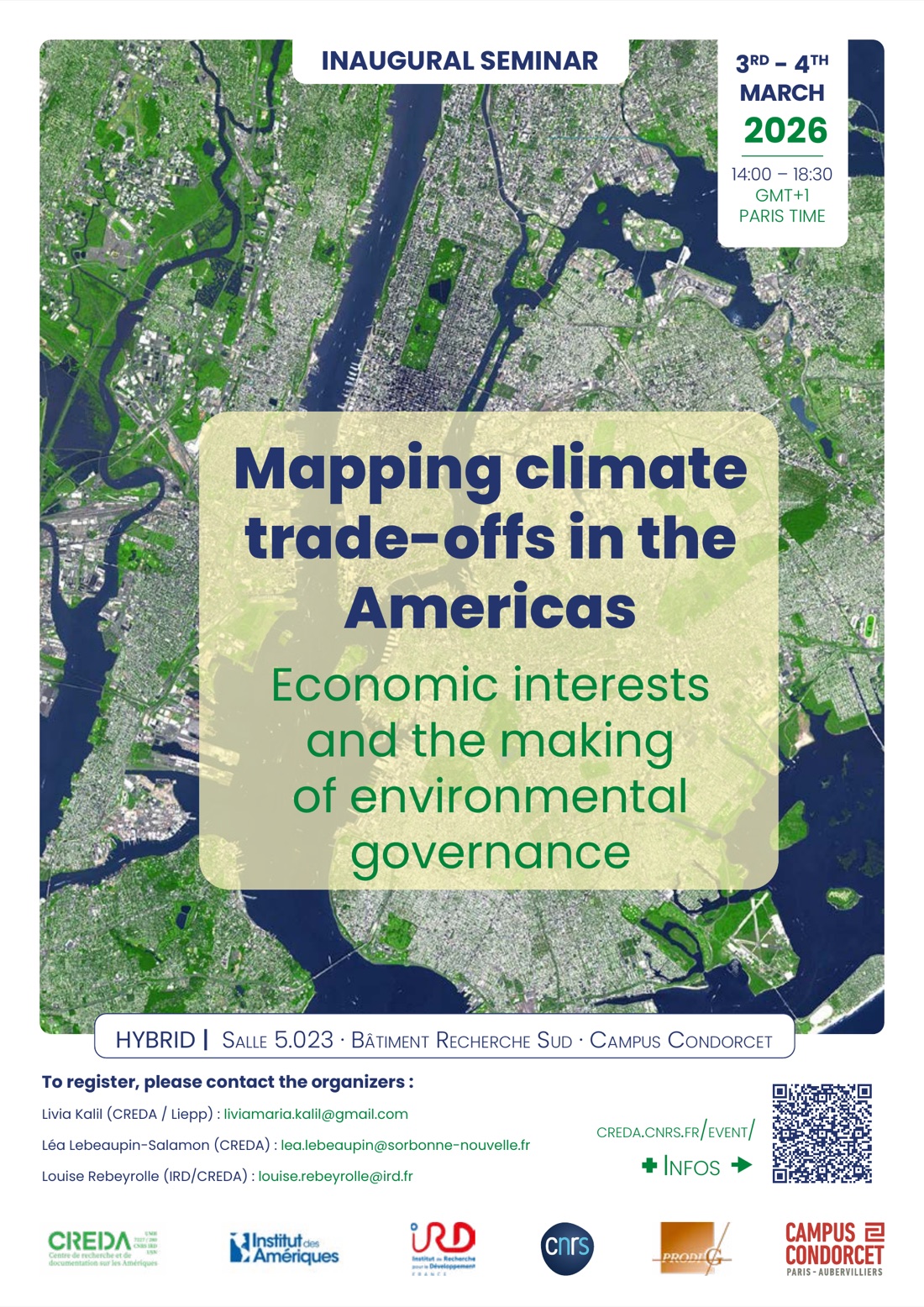 Inaugural seminar poster — Mapping climate trade-offs in the Americas, 3–4 March 2026